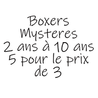 Boxer enfant mystère 2 ans à 10 ans (paquet de 5)