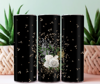 Tumbler 20 oz fleuris gold prêt-à-partir